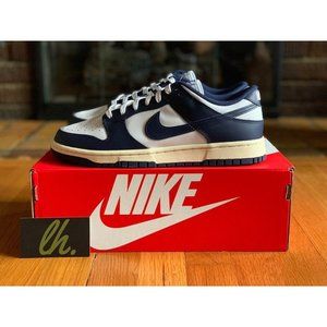 Sz 10 W Nike Dunk Low "Vintage Navy"